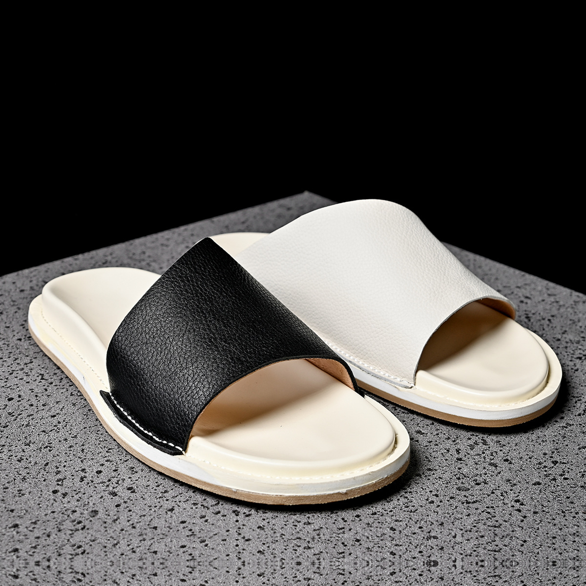 Hochwertige weiche Herren-Haus – Flip Flop Leather Men Bewertung und Preis