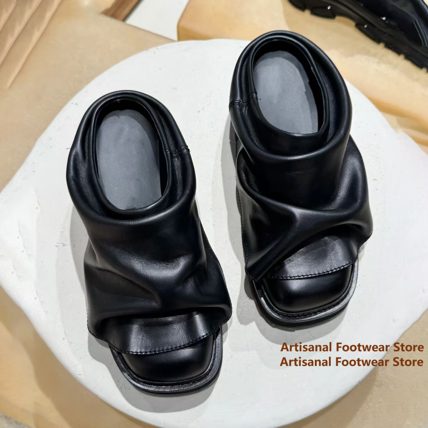 Geraffte Slipper aus weichem L – Flip Flop Leather Men Bewertung und Preis