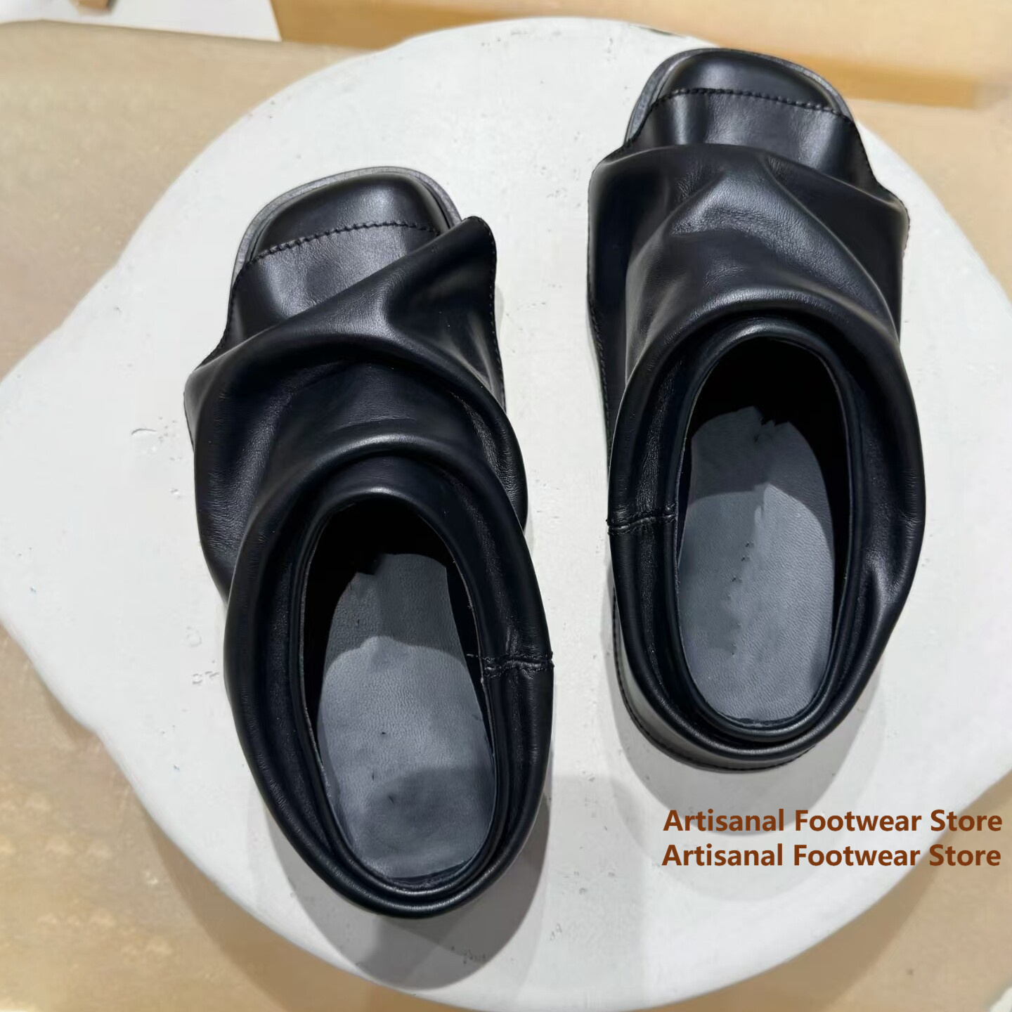 Geraffte Slipper aus weichem L – Flip Flop Leather Men Bewertung und Preis