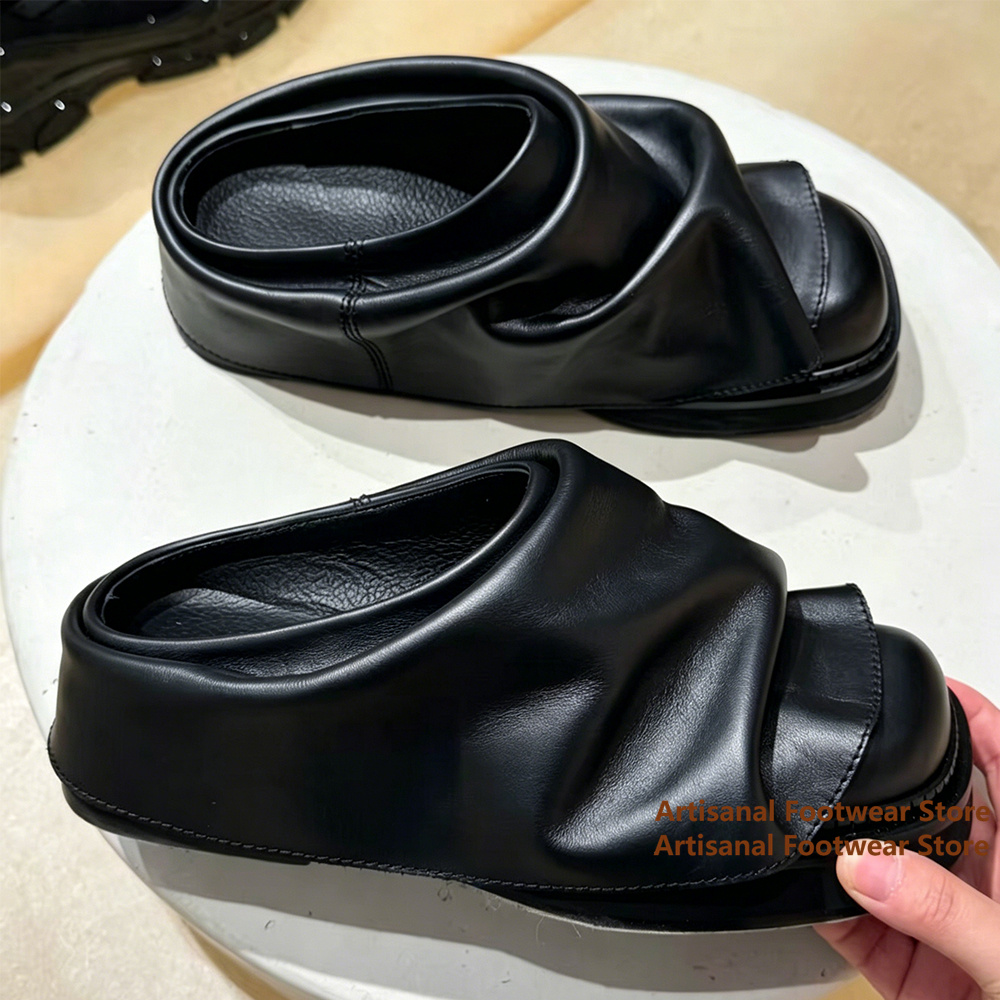 Geraffte Slipper aus weichem L – Flip Flop Leather Men Bewertung und Preis